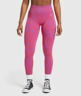 Sleek Shelly Pink/Fly Coral Gymshark Adapt Safari Seamless Leggings