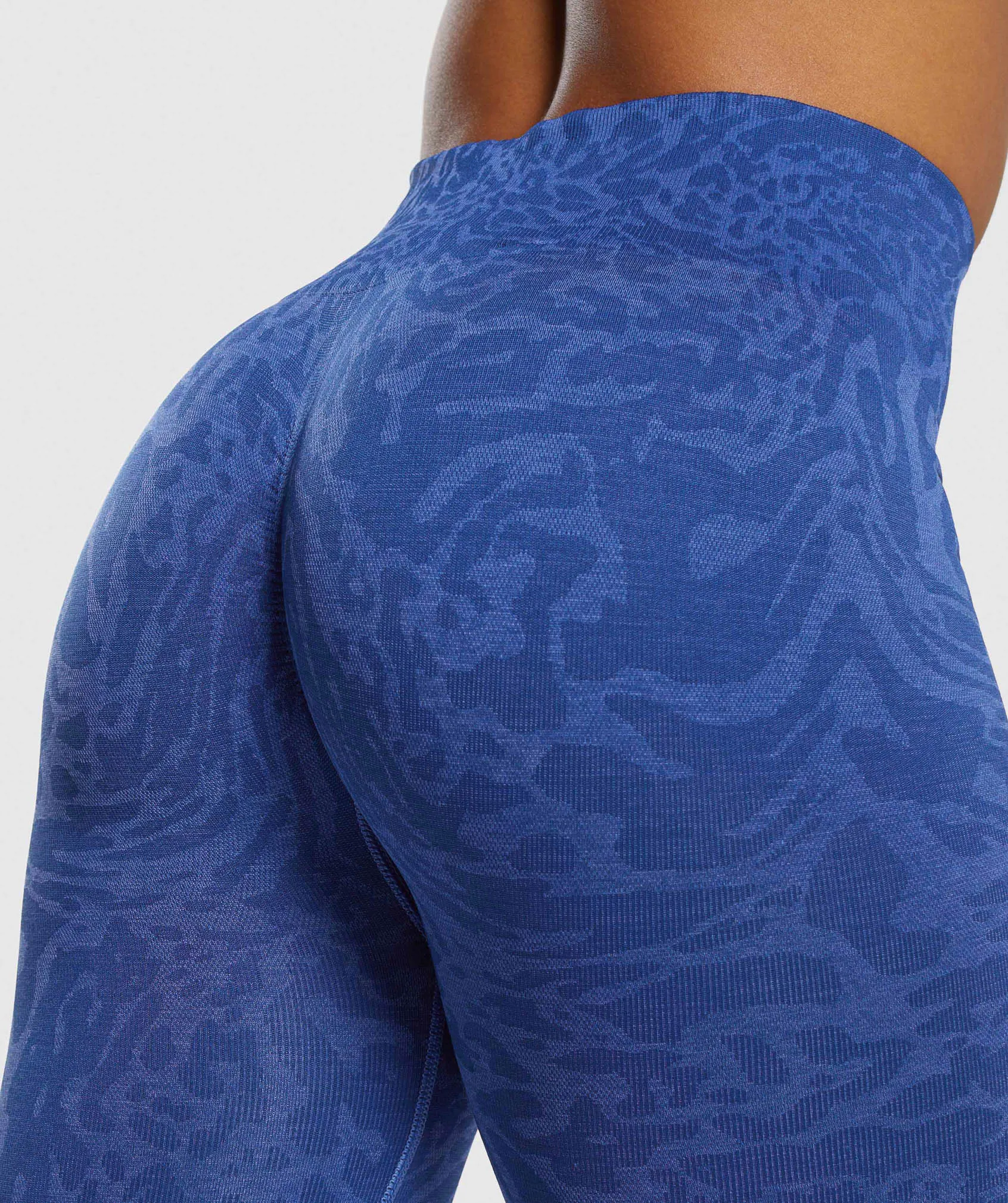 Optimized Wave Blue/Iris Blue Gymshark Adapt Safari Seamless Leggings for Workout