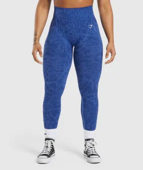 Optimized Wave Blue/Iris Blue Gymshark Adapt Safari Seamless Leggings for Workout