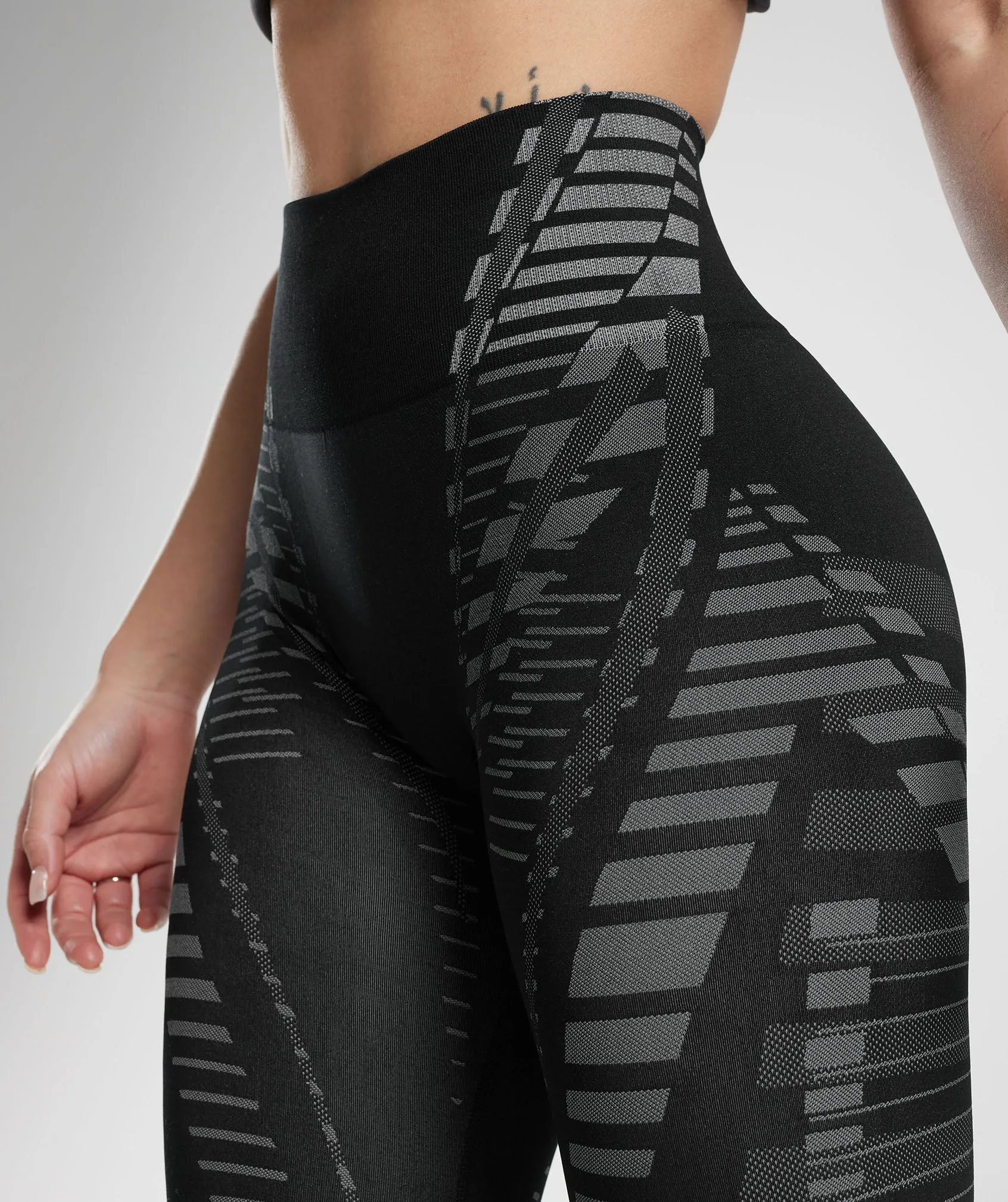 Gymshark Apex Limit Leggings - Black/Light Grey