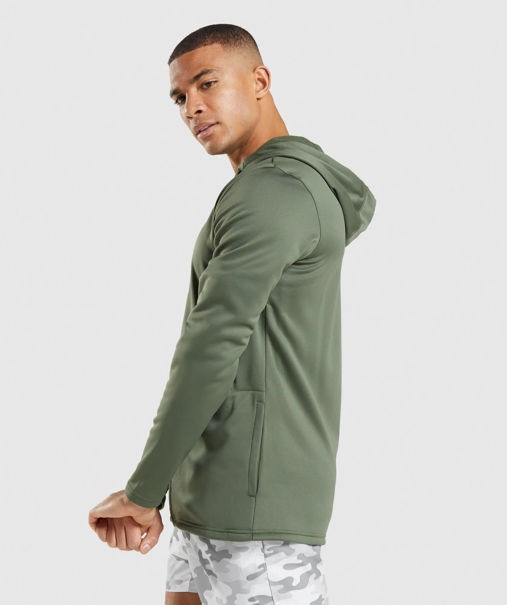 Gymshark Arrival Zip Up Hoodie - Core Olive