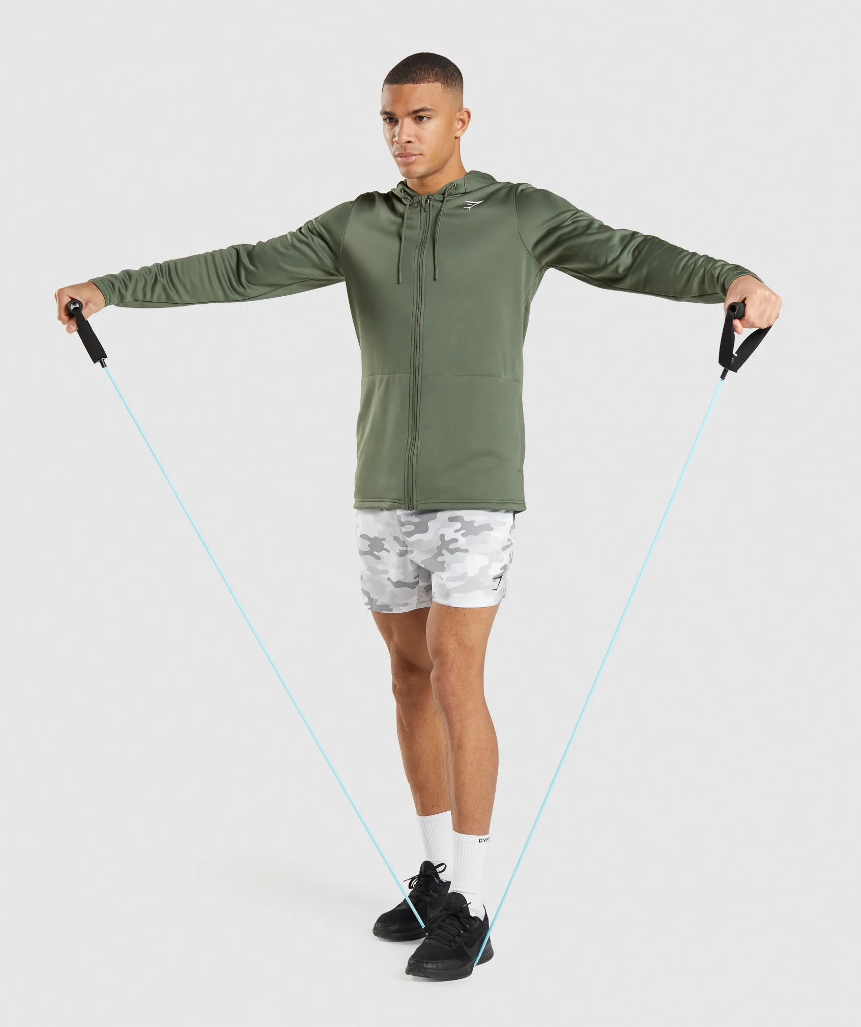 Gymshark Arrival Zip Up Hoodie - Core Olive