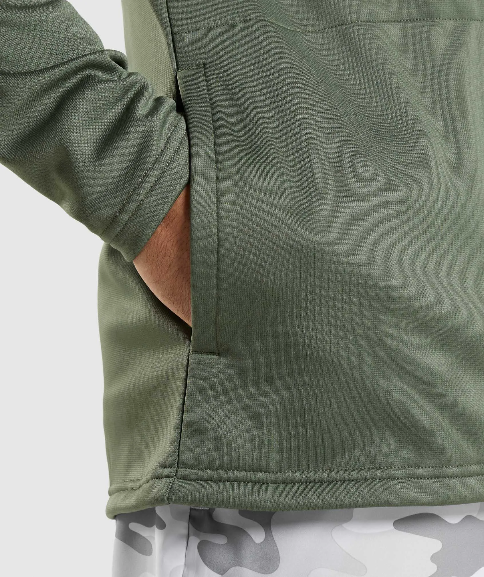 Gymshark Arrival Zip Up Hoodie - Core Olive