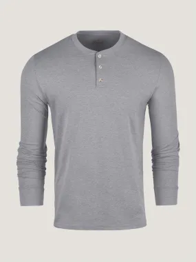 Heather Grey Long Sleeve Henley