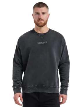 Henleys Raptor Acid Crew Sweater - Mens - Black
