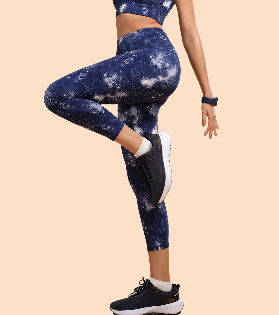 Hugged Leggings | High Waisted 7/8 Dry Fit Printed Leggings