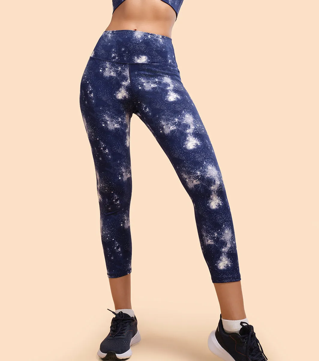 Hugged Leggings | High Waisted 7/8 Dry Fit Printed Leggings
