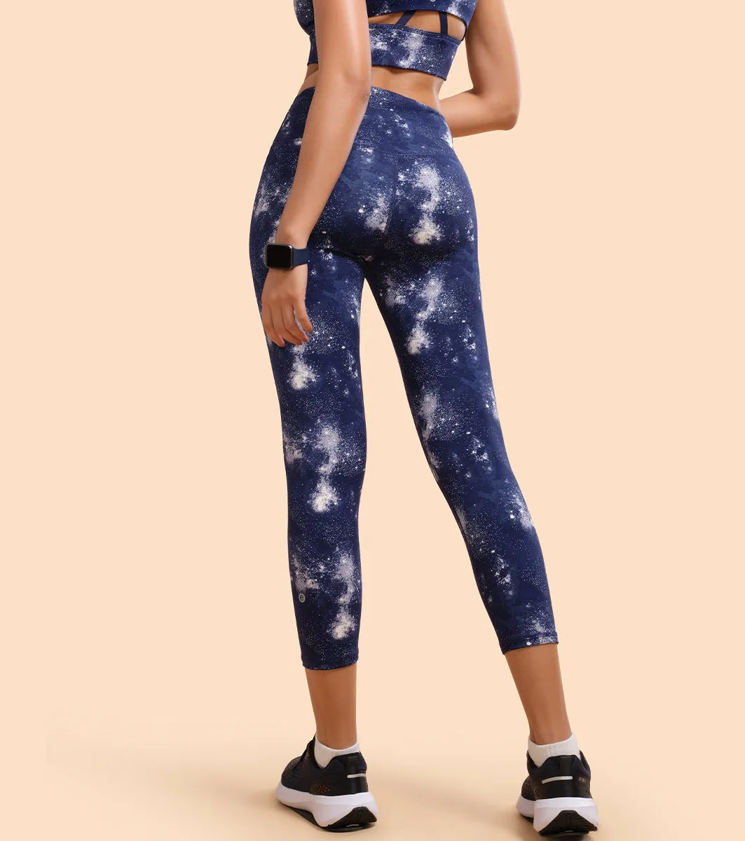 Hugged Leggings | High Waisted 7/8 Dry Fit Printed Leggings