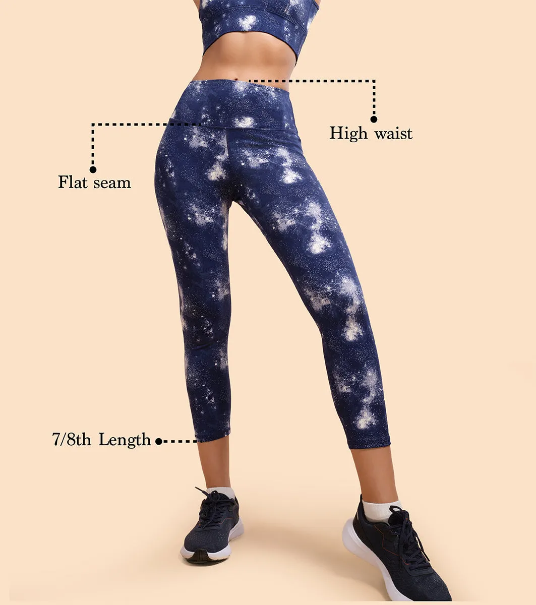 Hugged Leggings | High Waisted 7/8 Dry Fit Printed Leggings