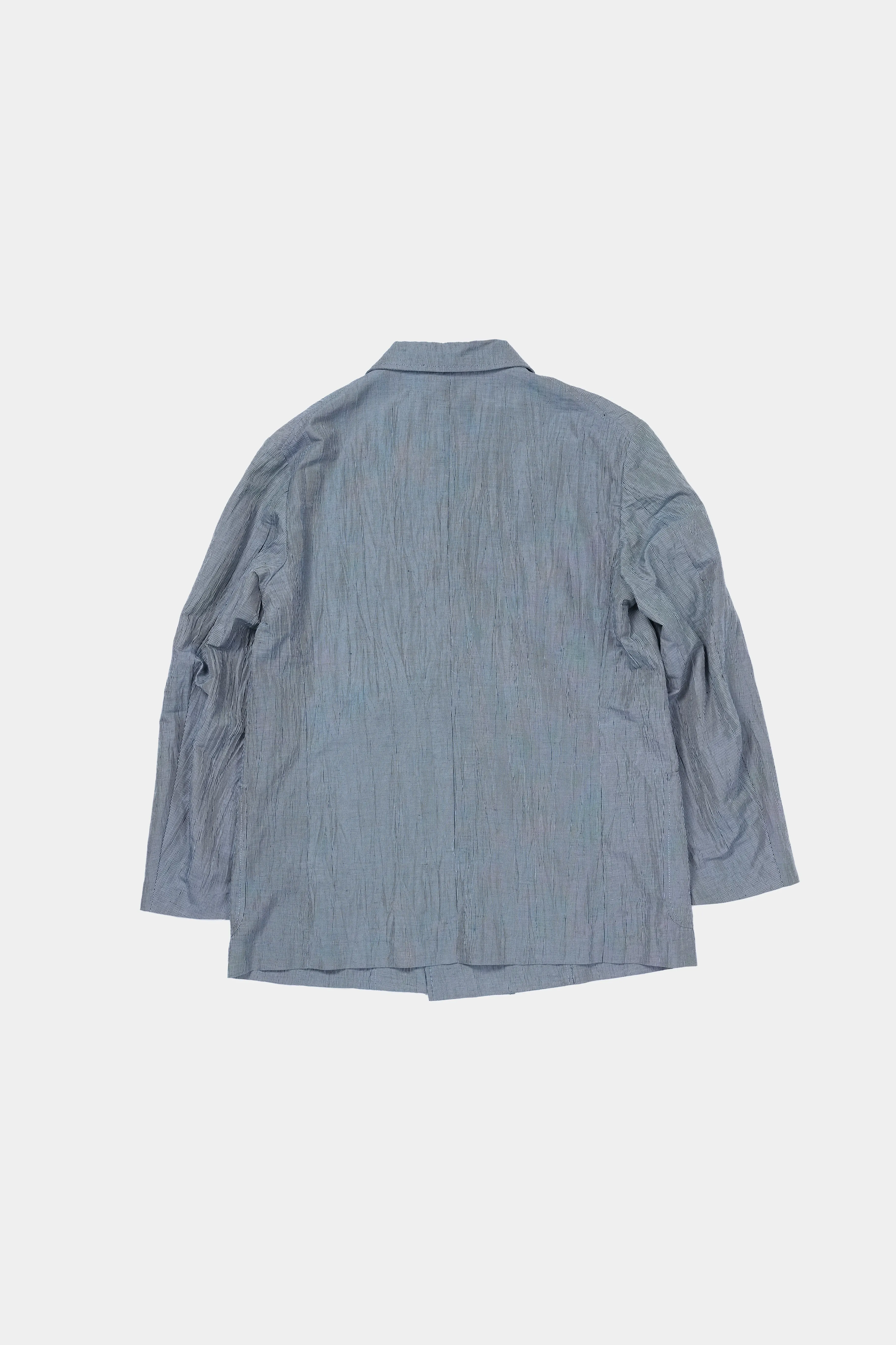 Imported Hybrid Linen Seersucker Double Breasted Soft Blazer