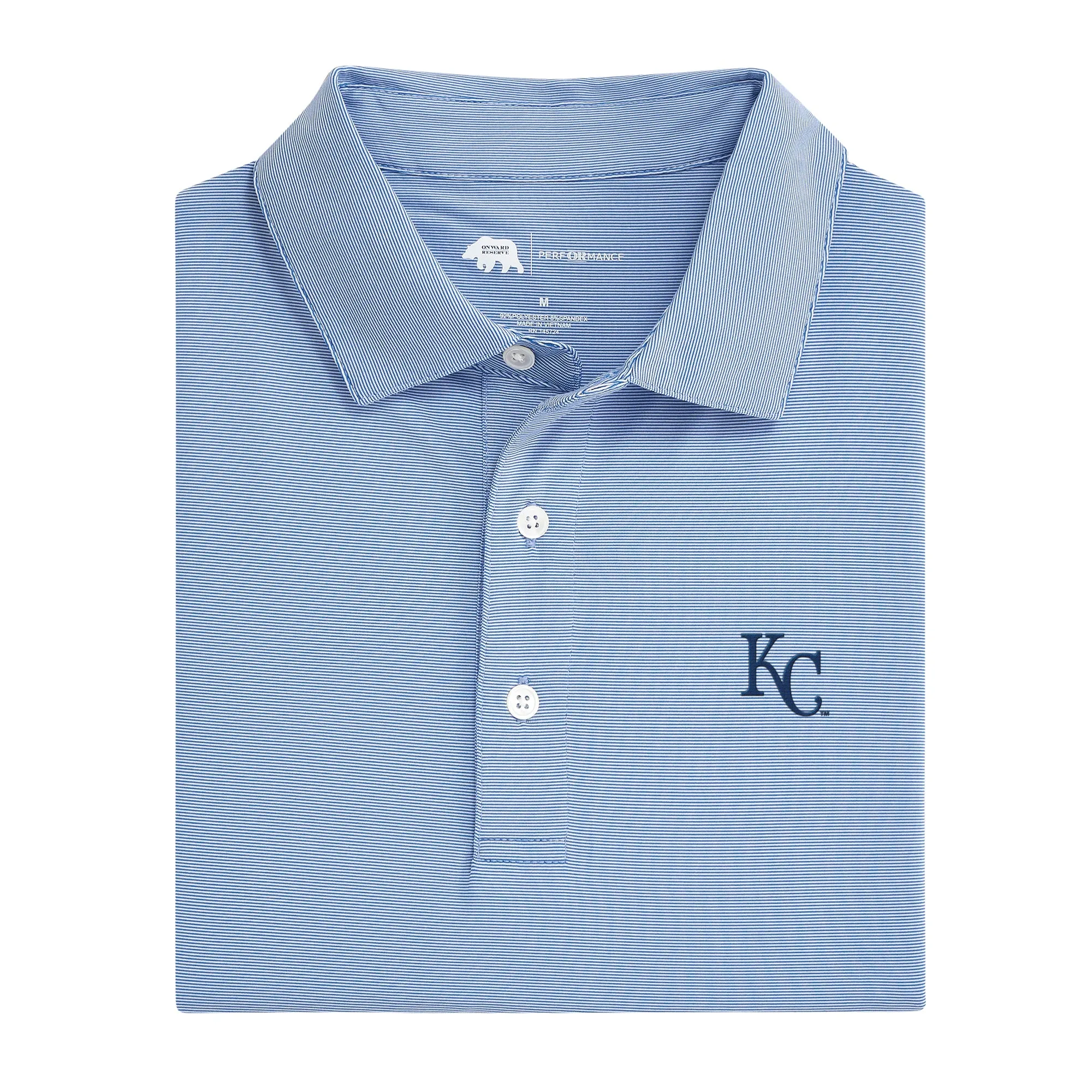Kansas City Royals Hairline Stripe Performance Polo