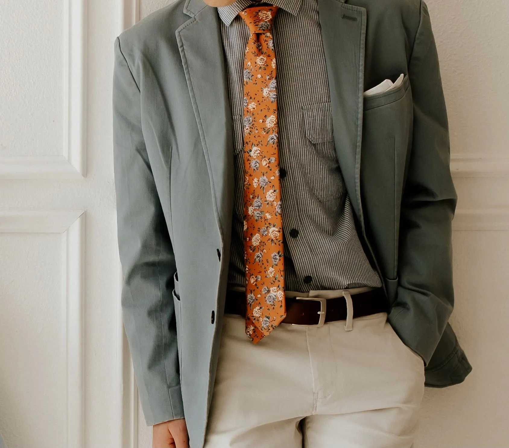 La Mare Cotton Floral Neck Tie