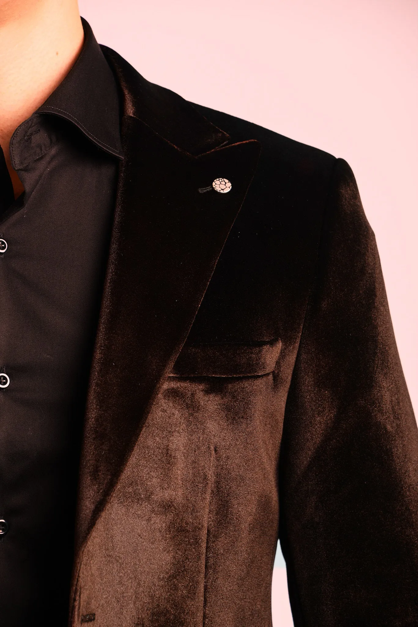 Mayfair Solid Iridescent Velvet Blazer