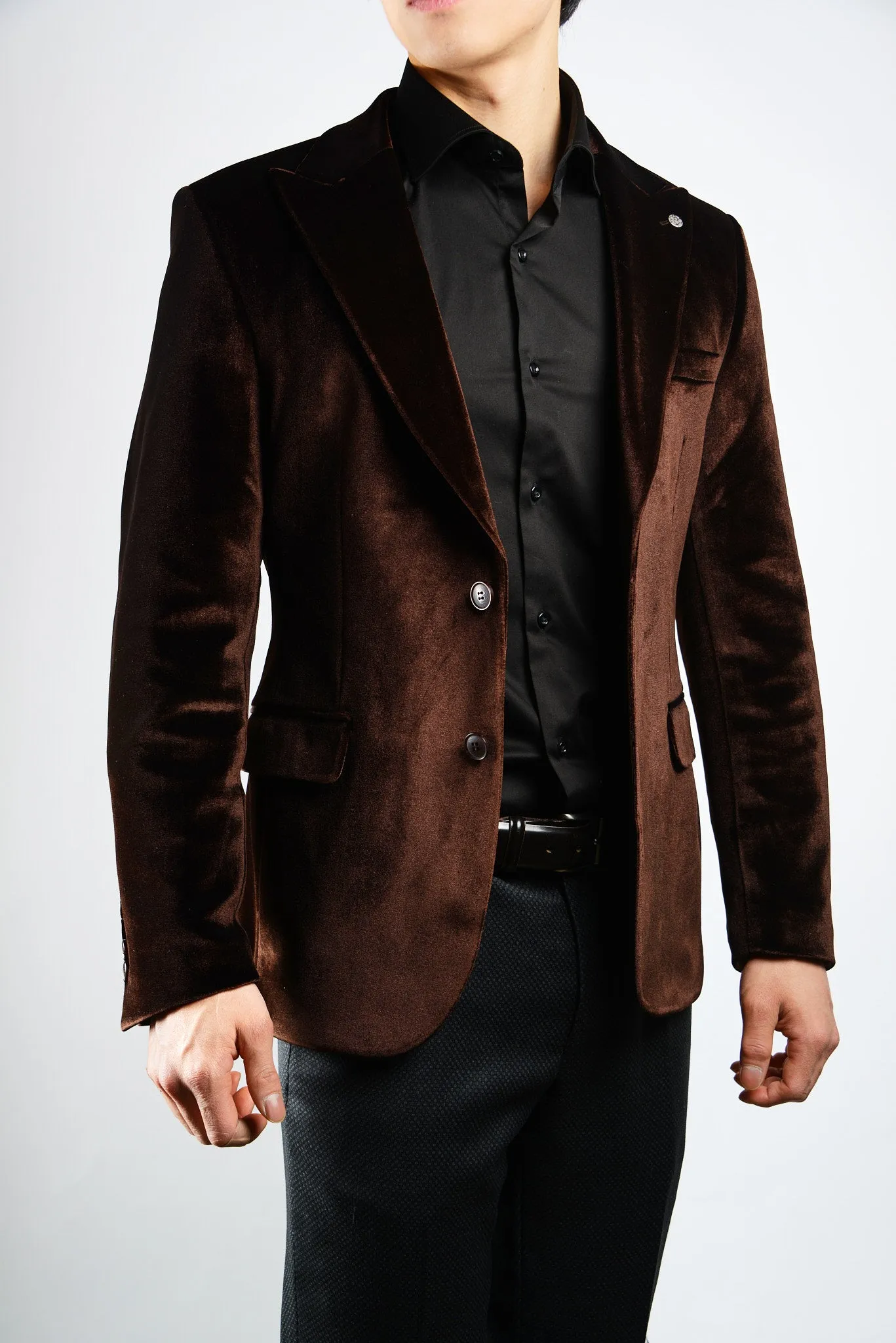 Mayfair Solid Iridescent Velvet Blazer