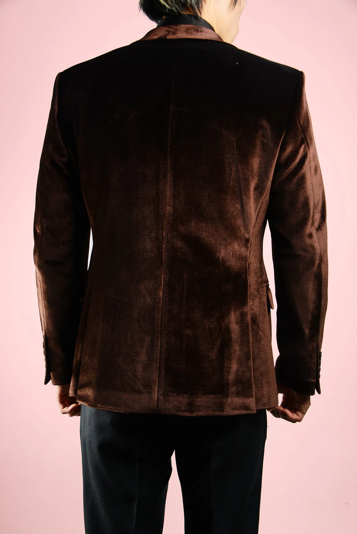 Mayfair Solid Iridescent Velvet Blazer
