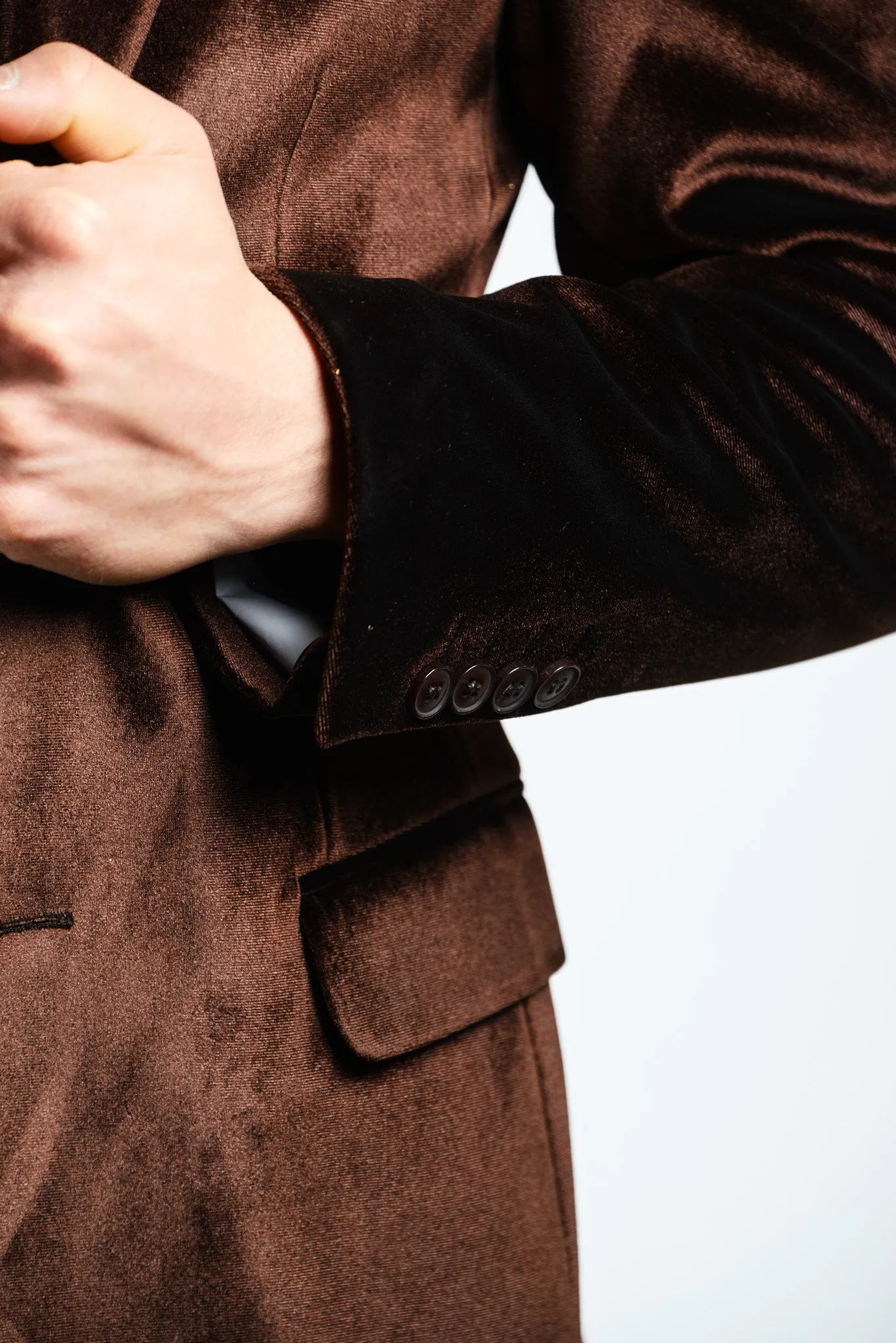 Mayfair Solid Iridescent Velvet Blazer