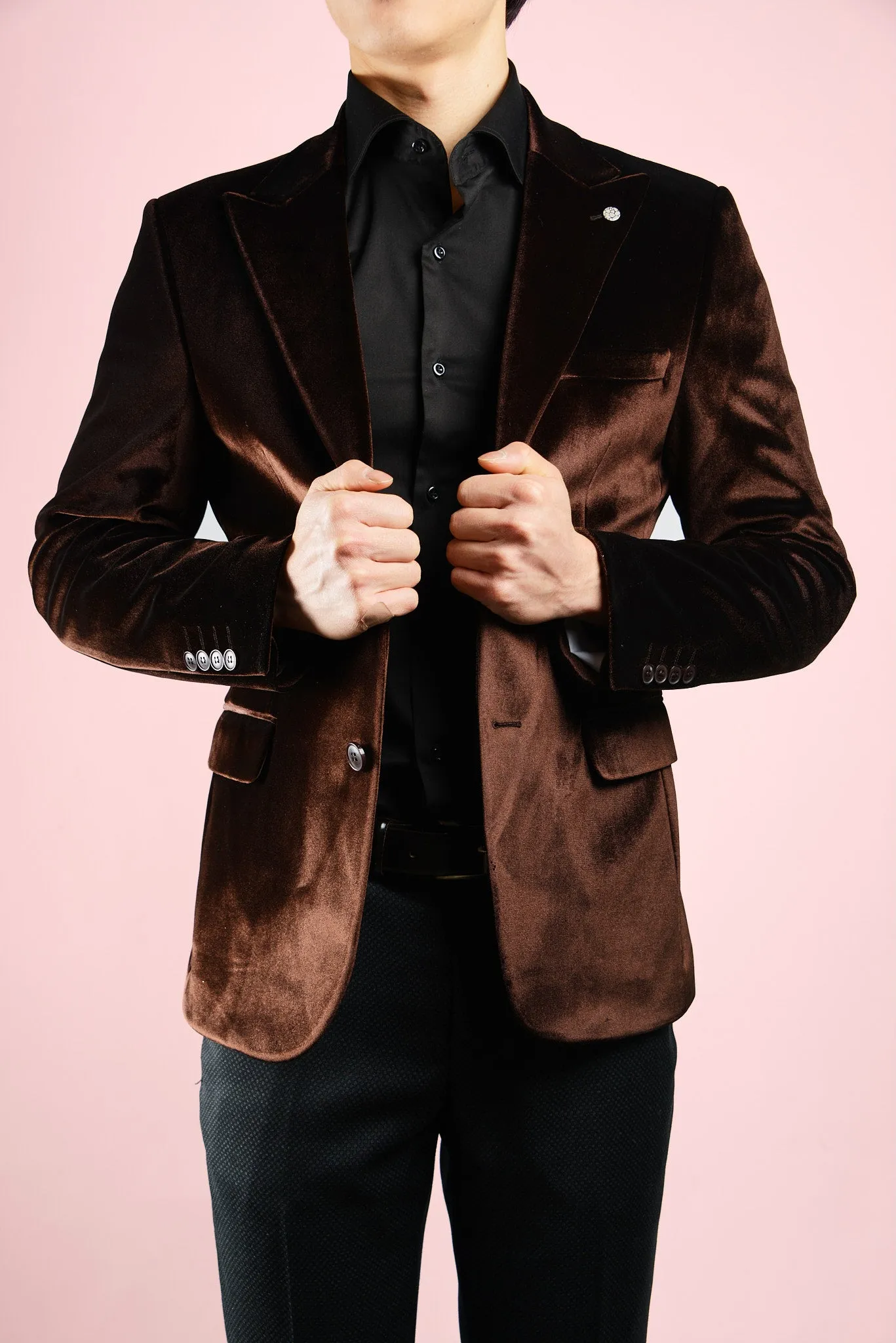 Mayfair Solid Iridescent Velvet Blazer
