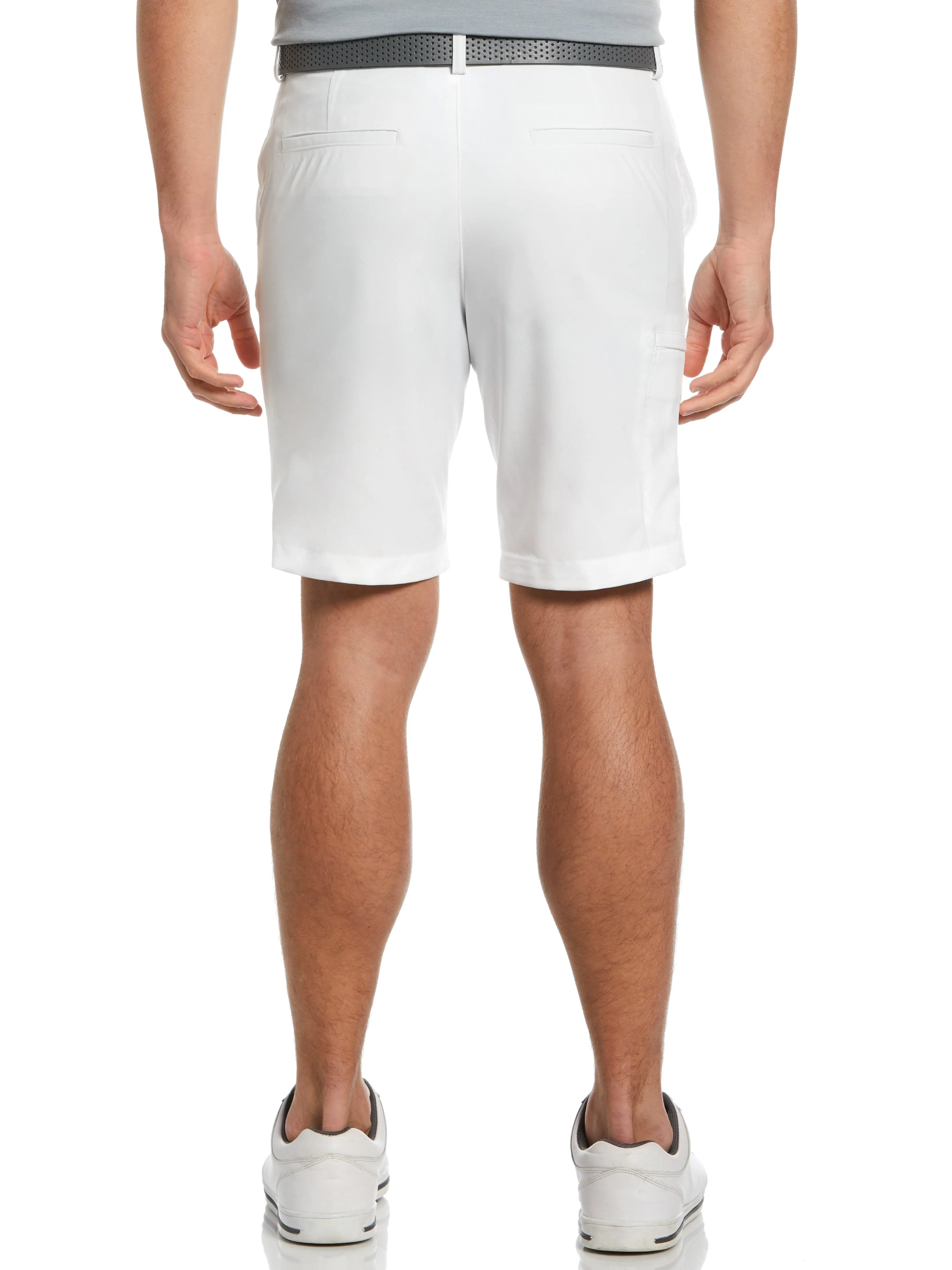 Men's Flat Front Solid Golf Short with Cargo Pocket