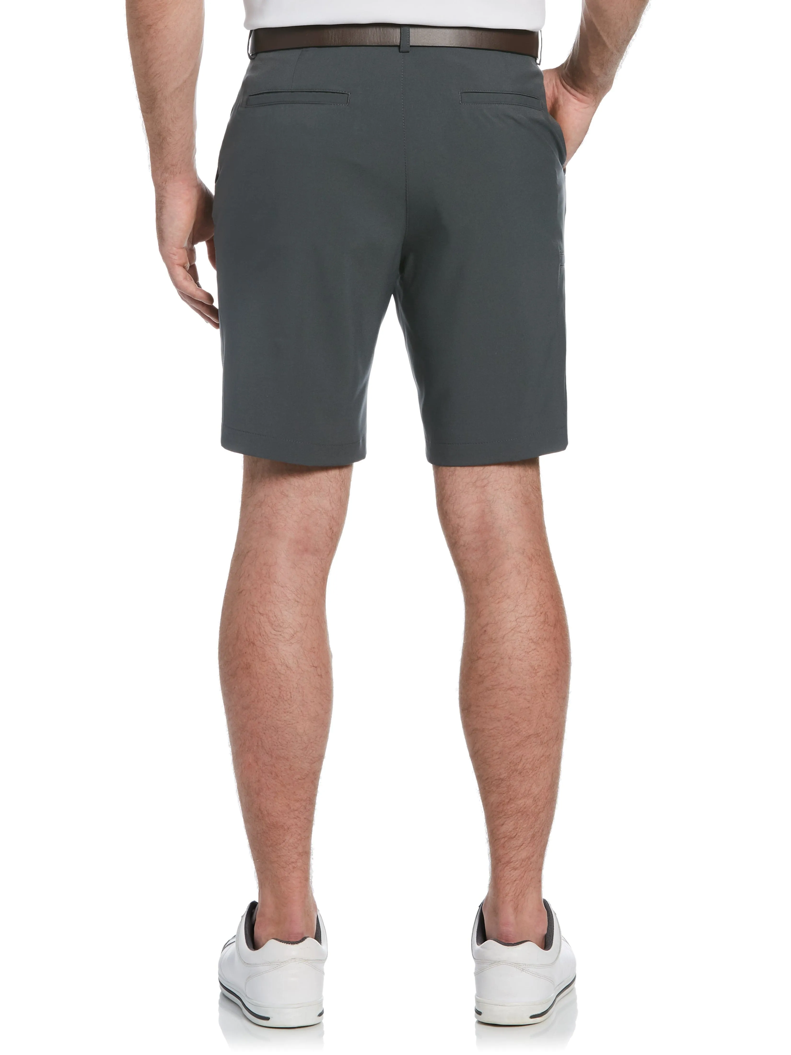 Men's Flat Front Solid Golf Short with Cargo Pocket
