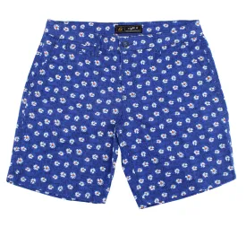 Navy Daisy Print Shorts