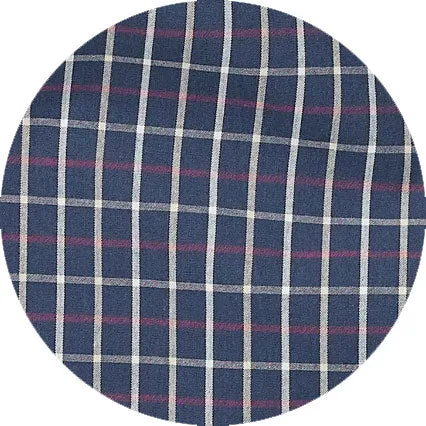 Navy Red White Check Cotton Lounge Pants