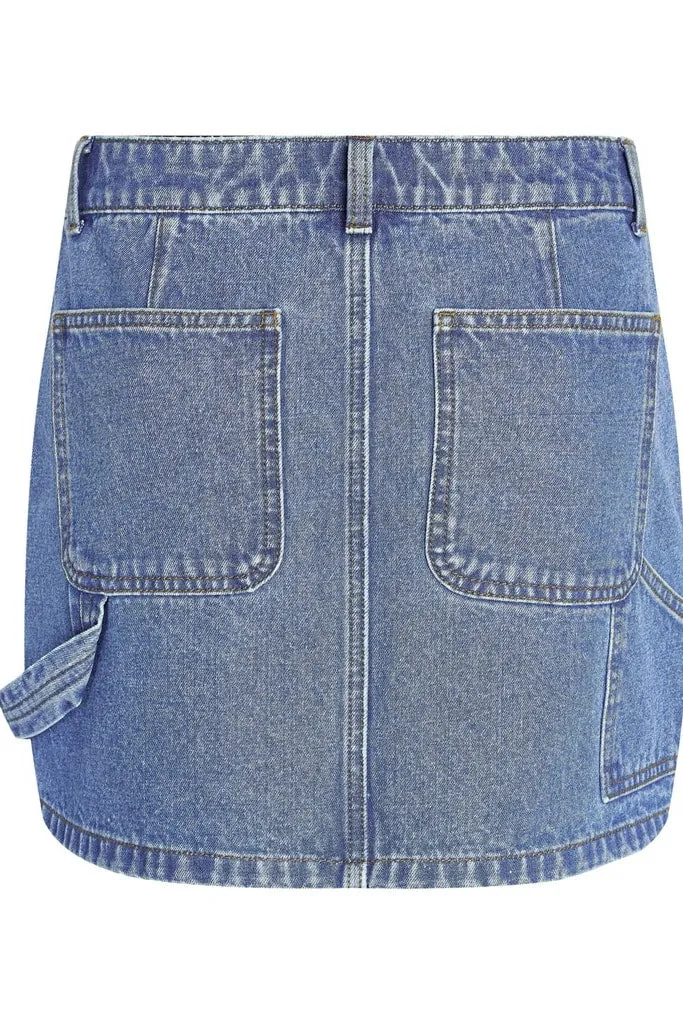 NMEmily Cargo Nederdel - Medium Blå Denim
