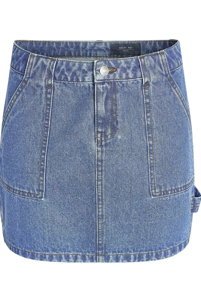 NMEmily Cargo Nederdel - Medium Blå Denim