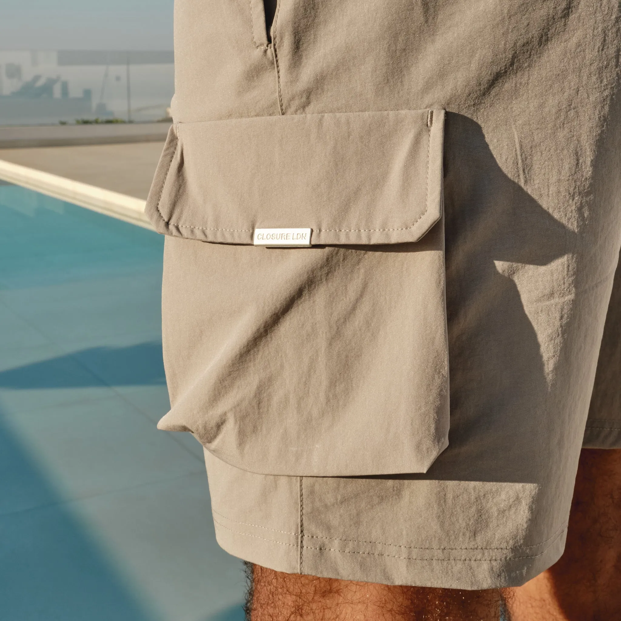 Premium Tech Cargo Short | Stone