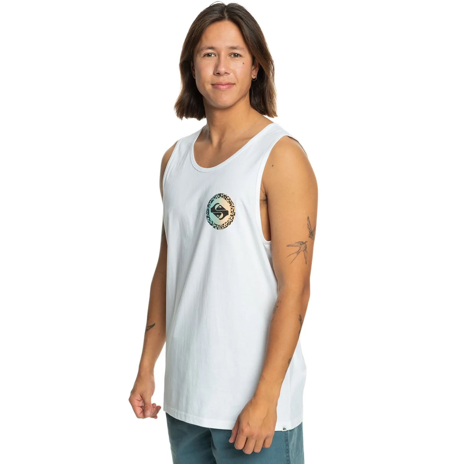 Quiksilver Mens Long Fade Crew Neck Vest
