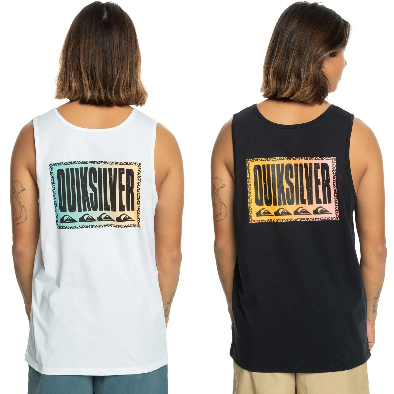 Quiksilver Mens Long Fade Crew Neck Vest