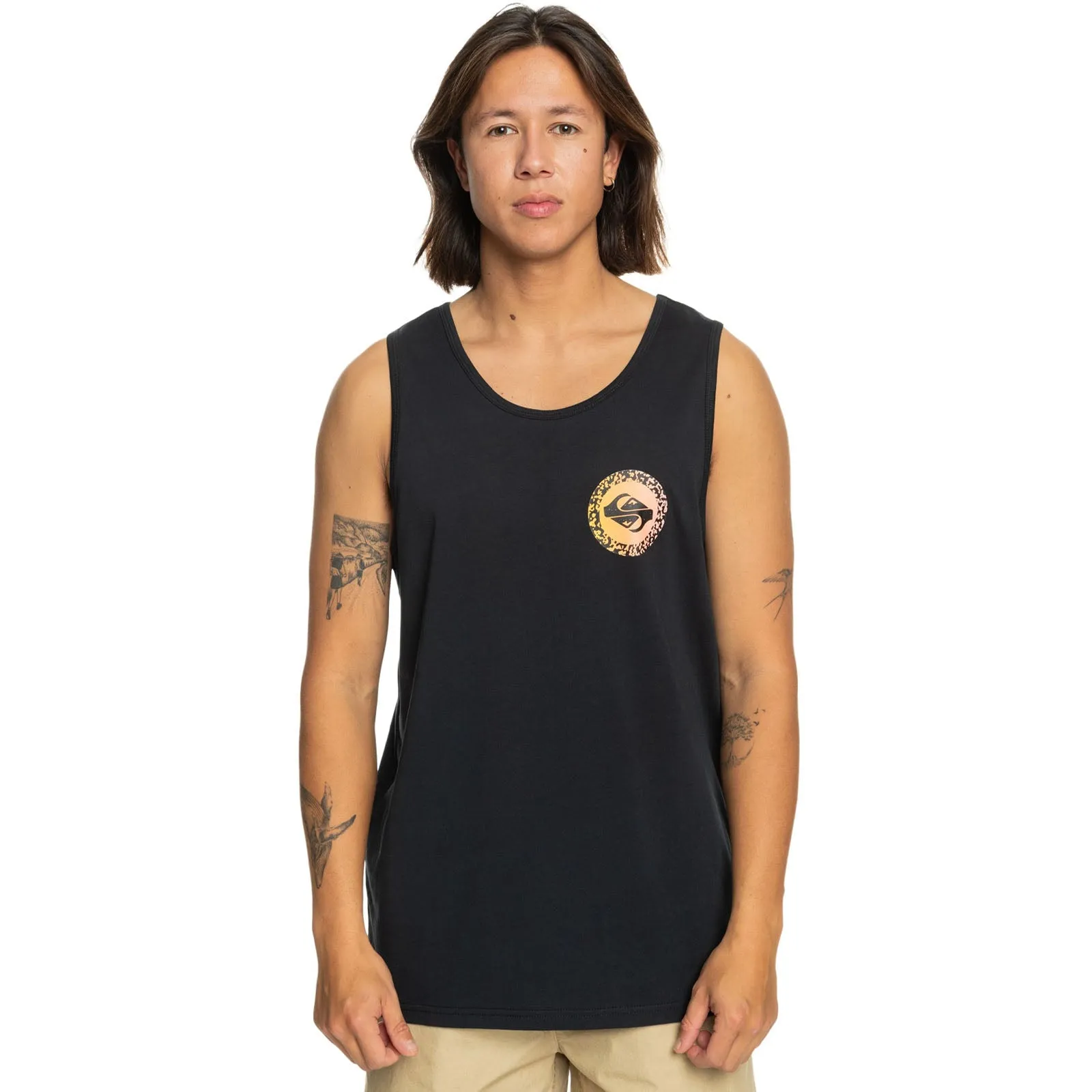 Quiksilver Mens Long Fade Crew Neck Vest