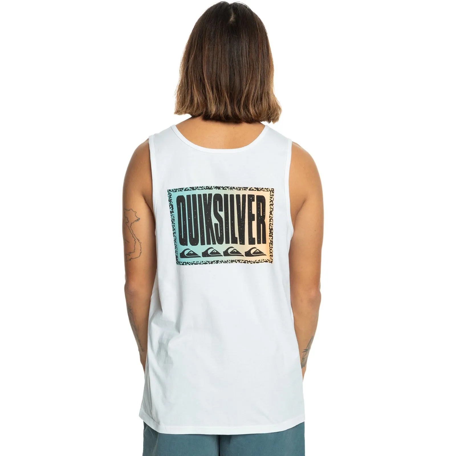 Quiksilver Mens Long Fade Crew Neck Vest