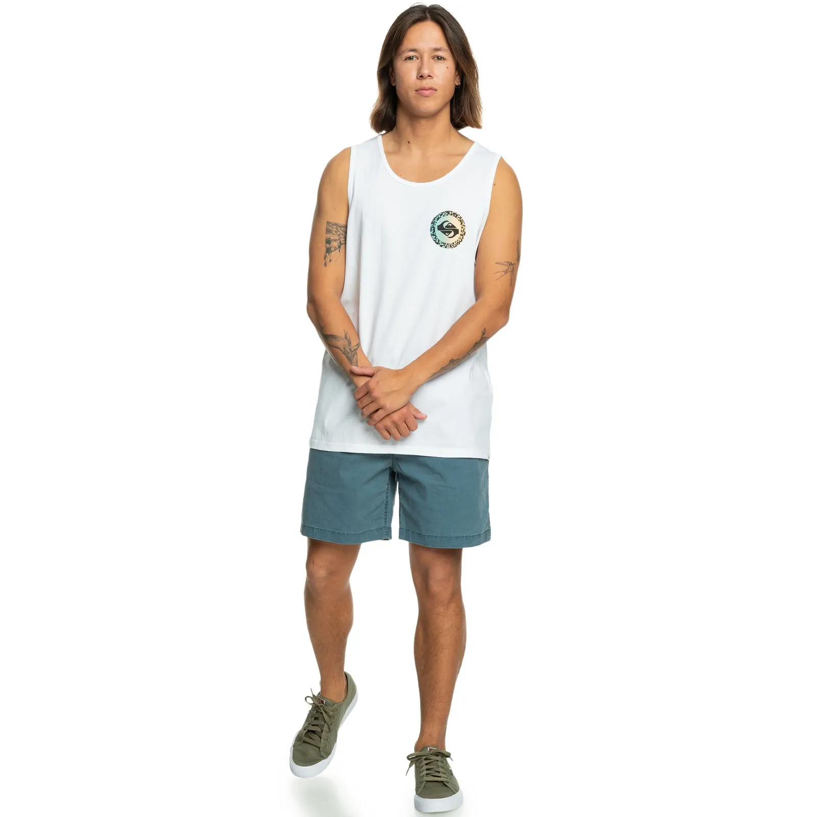 Quiksilver Mens Long Fade Crew Neck Vest