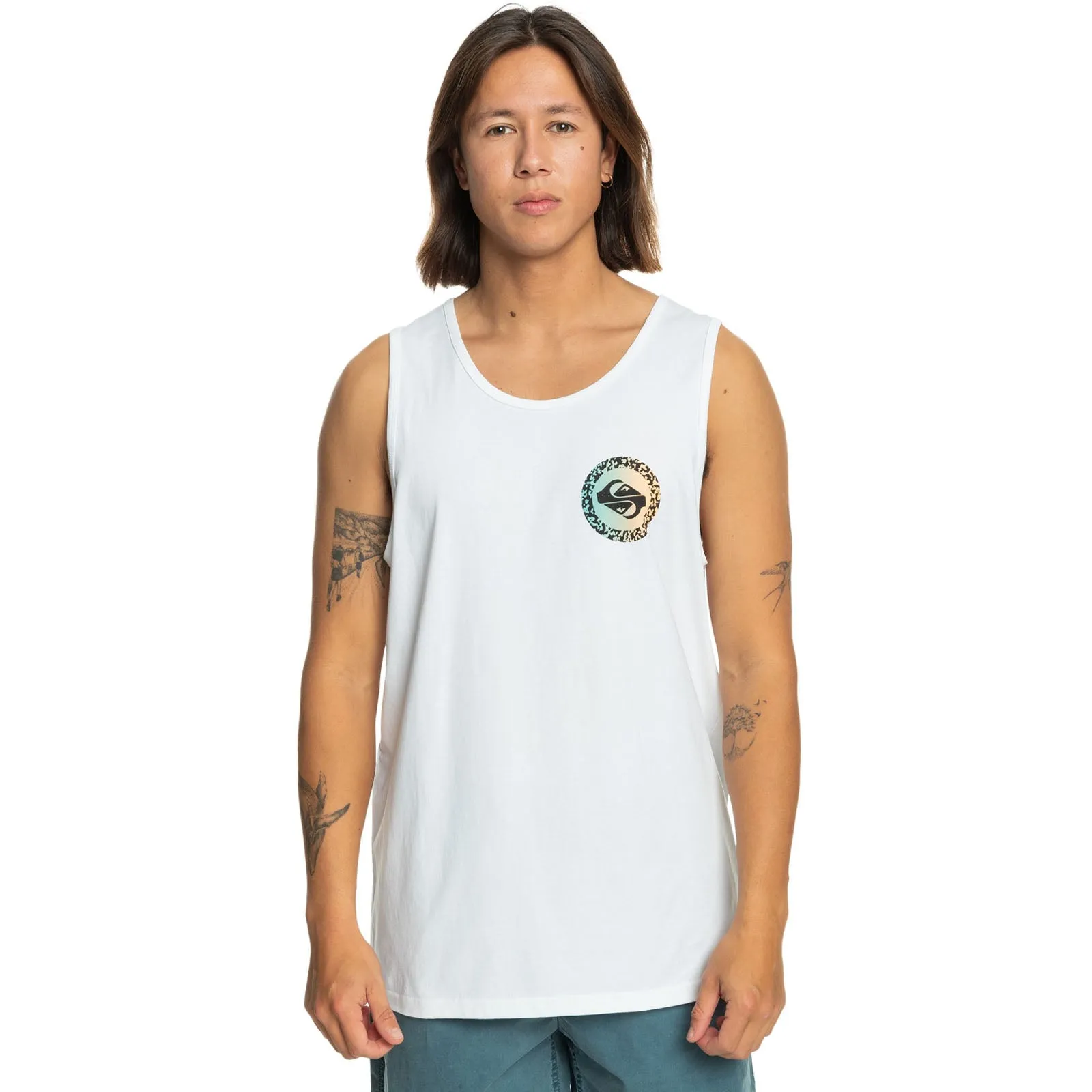 Quiksilver Mens Long Fade Crew Neck Vest