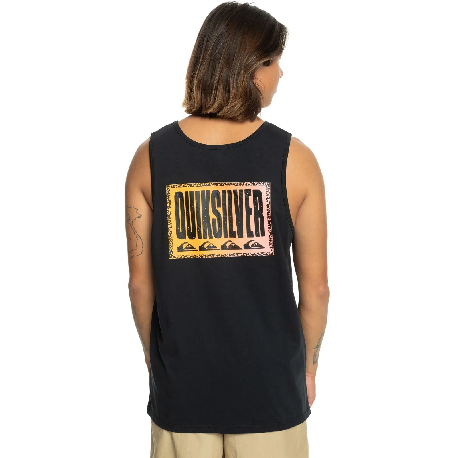 Quiksilver Mens Long Fade Crew Neck Vest