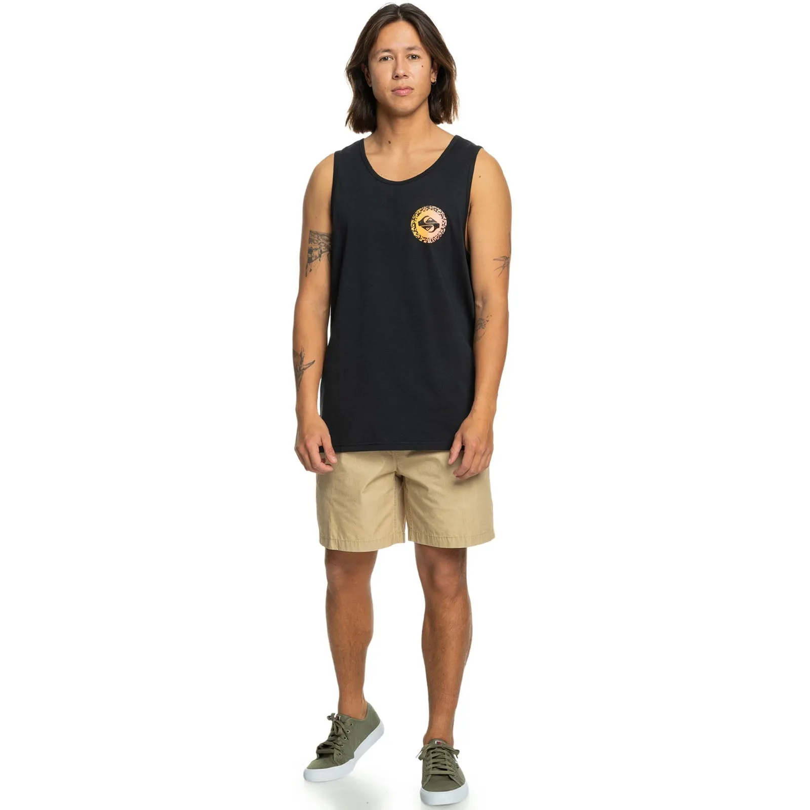 Quiksilver Mens Long Fade Crew Neck Vest