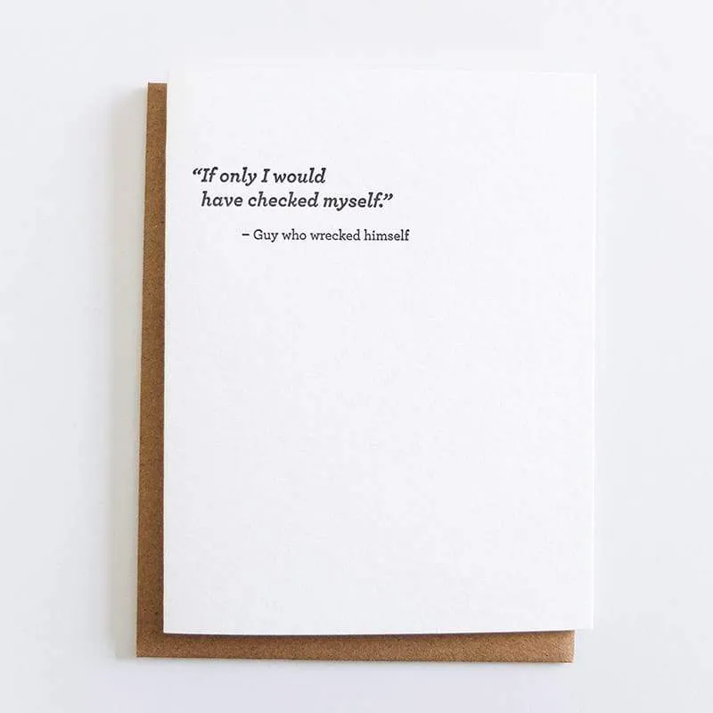"Check Yourself" Card