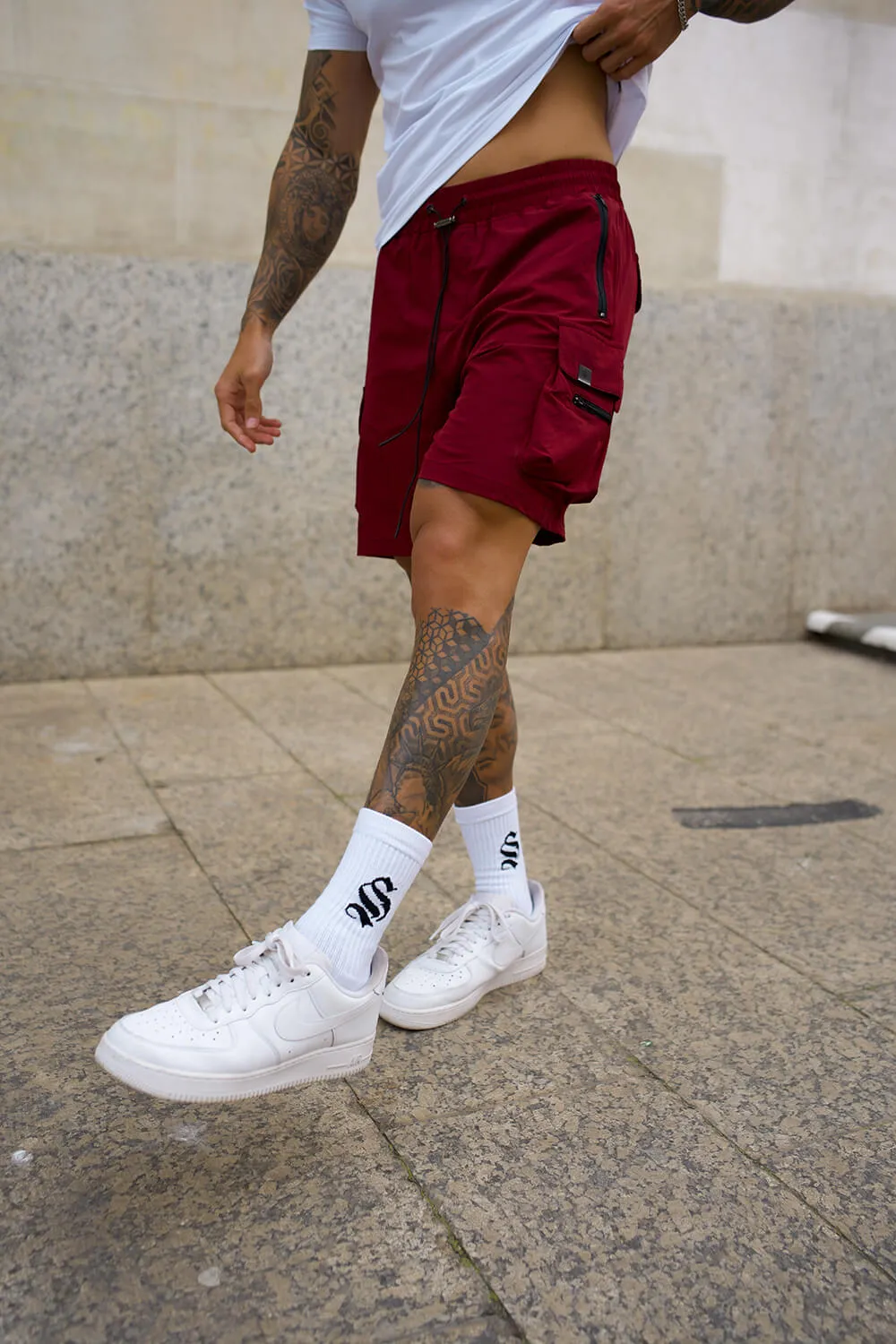 Raptor Cargo Shorts - Burgundy