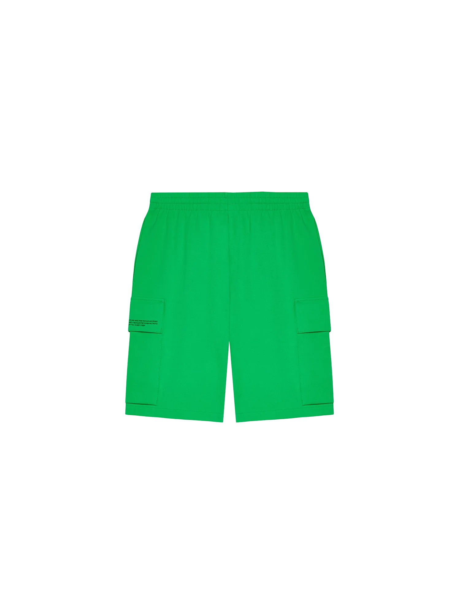 Recycled Cotton Jersey Cargo Shorts—jade green