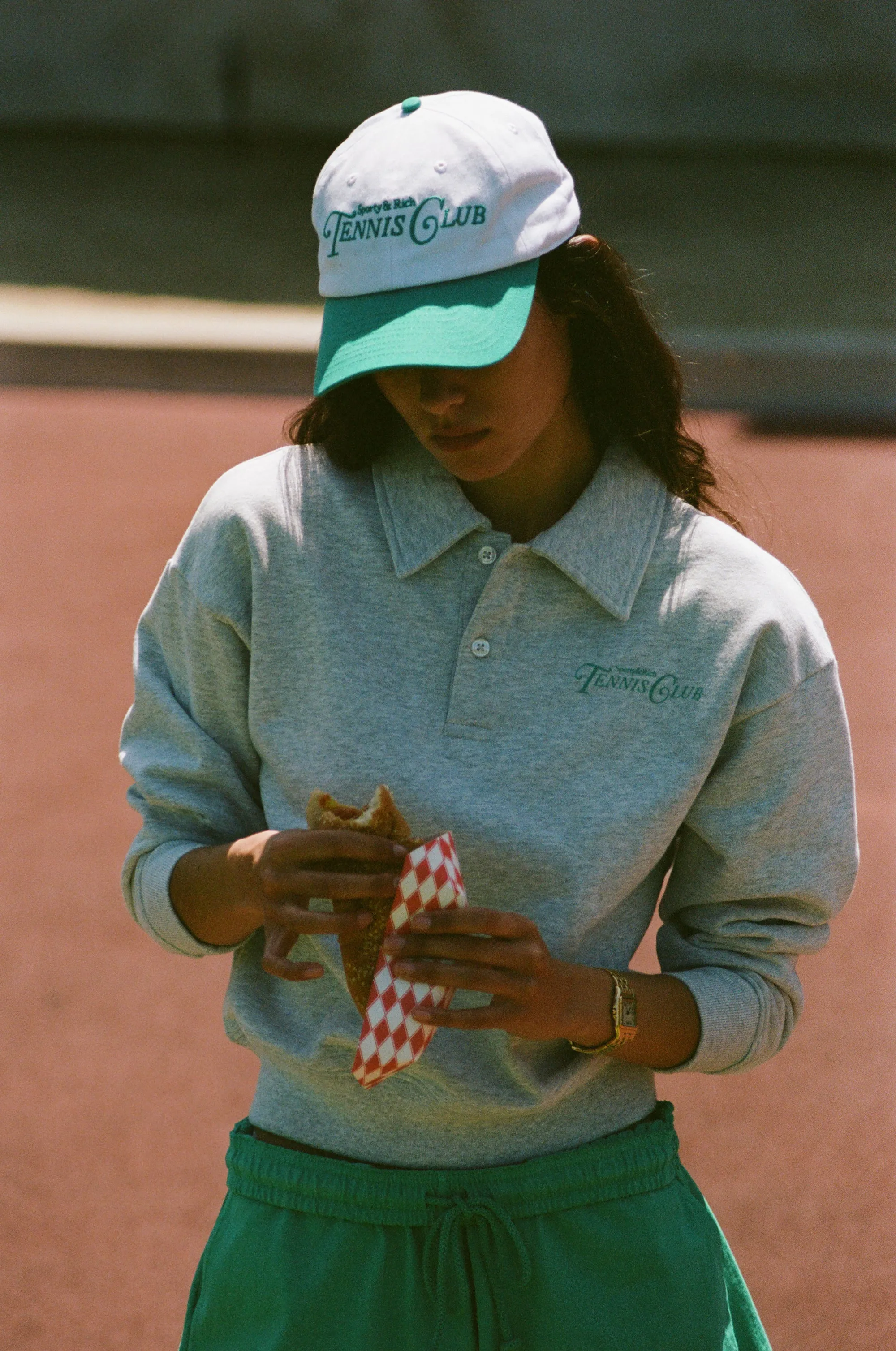 Rizzoli Tennis Polo - Heather Gray/Caribbean