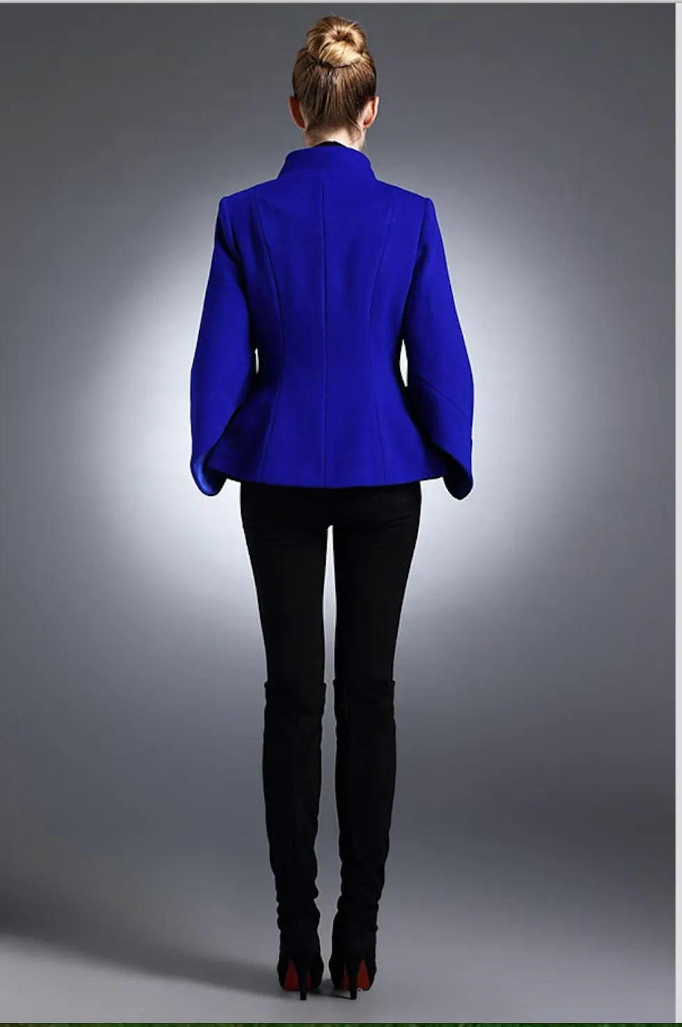 Robyn Royal Blue Double Breasted Wool Coat