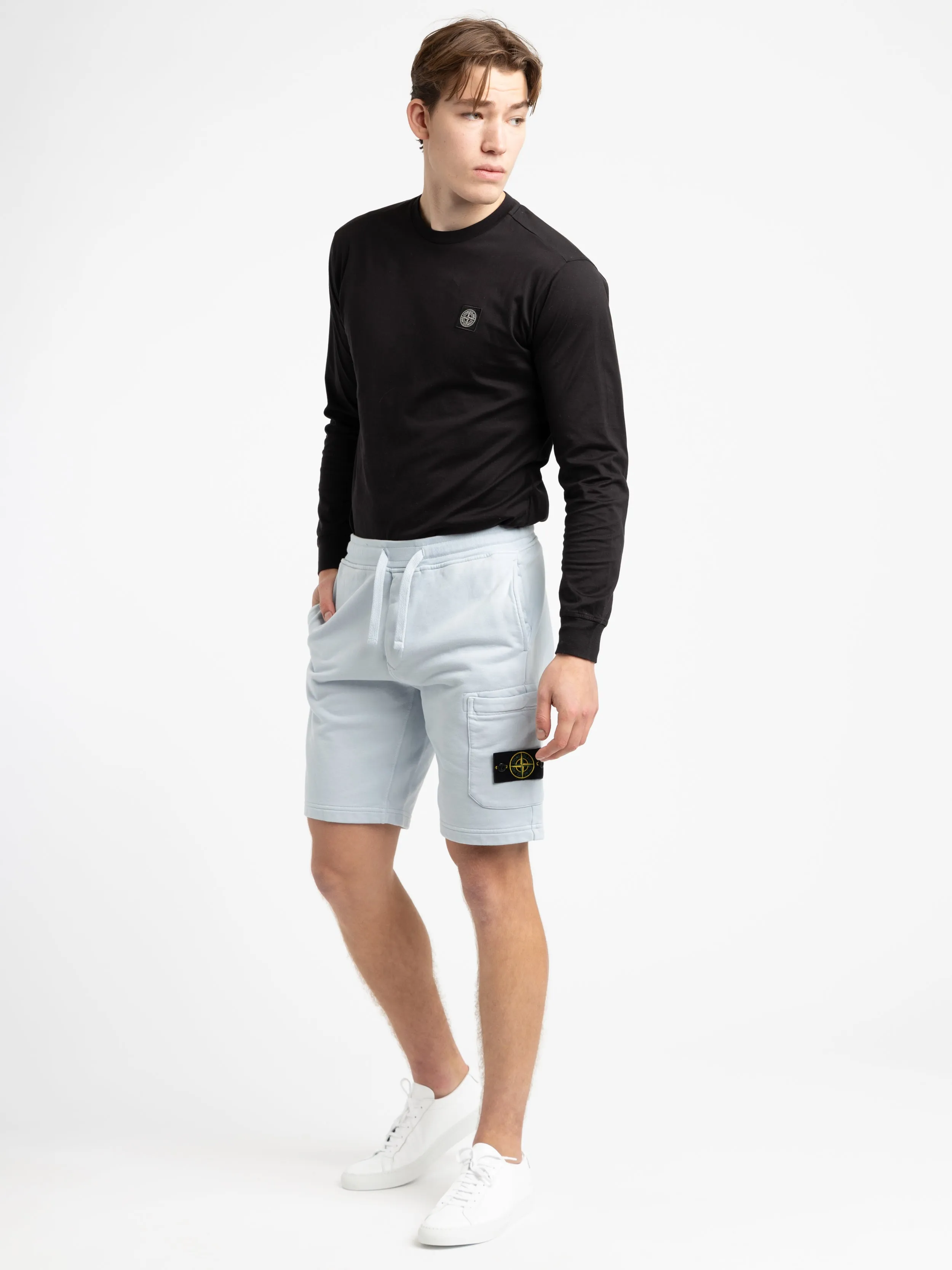 Sky Blue Cotton Shorts