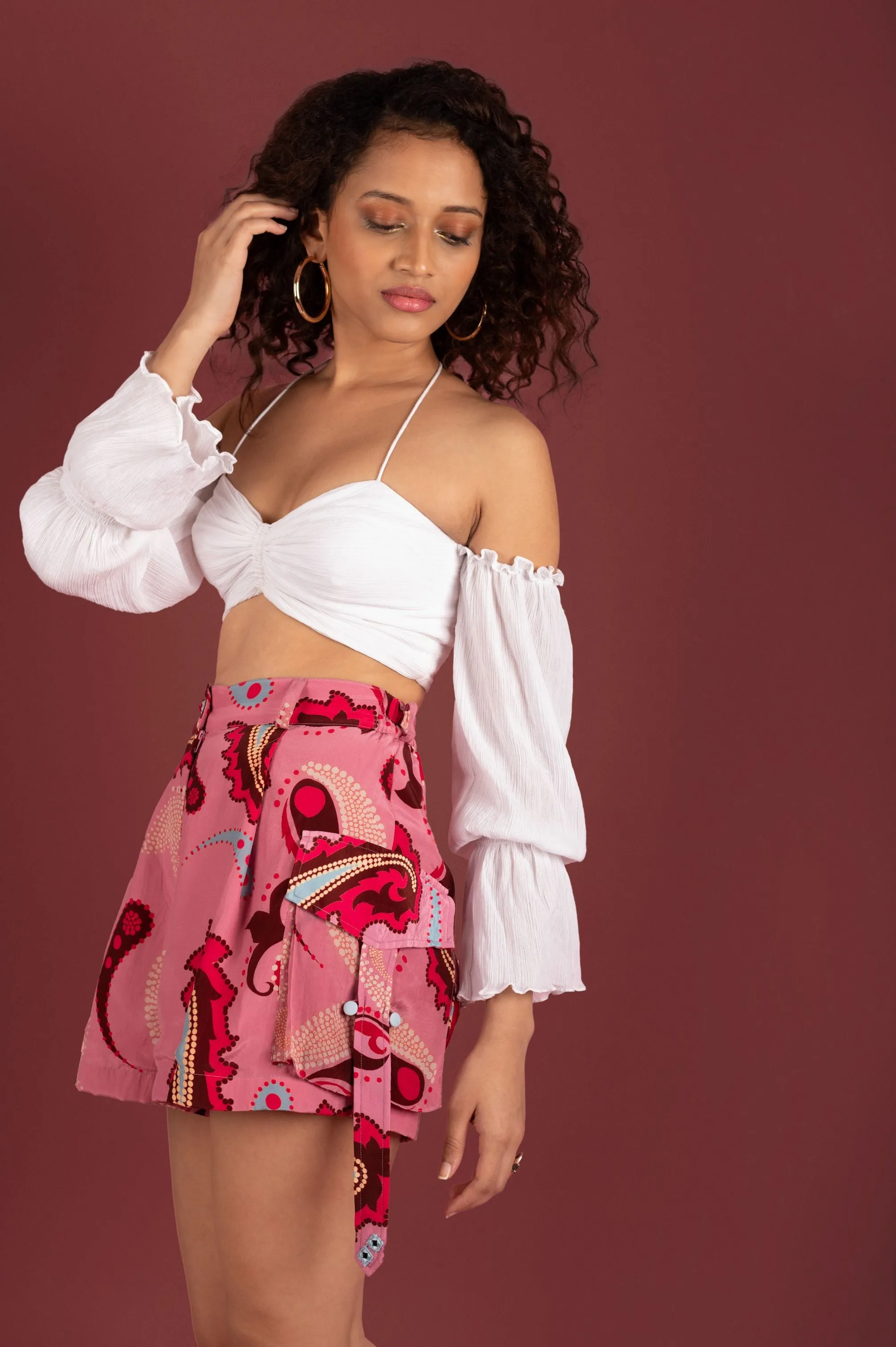 Sorbet Paisley Cargo Shorts