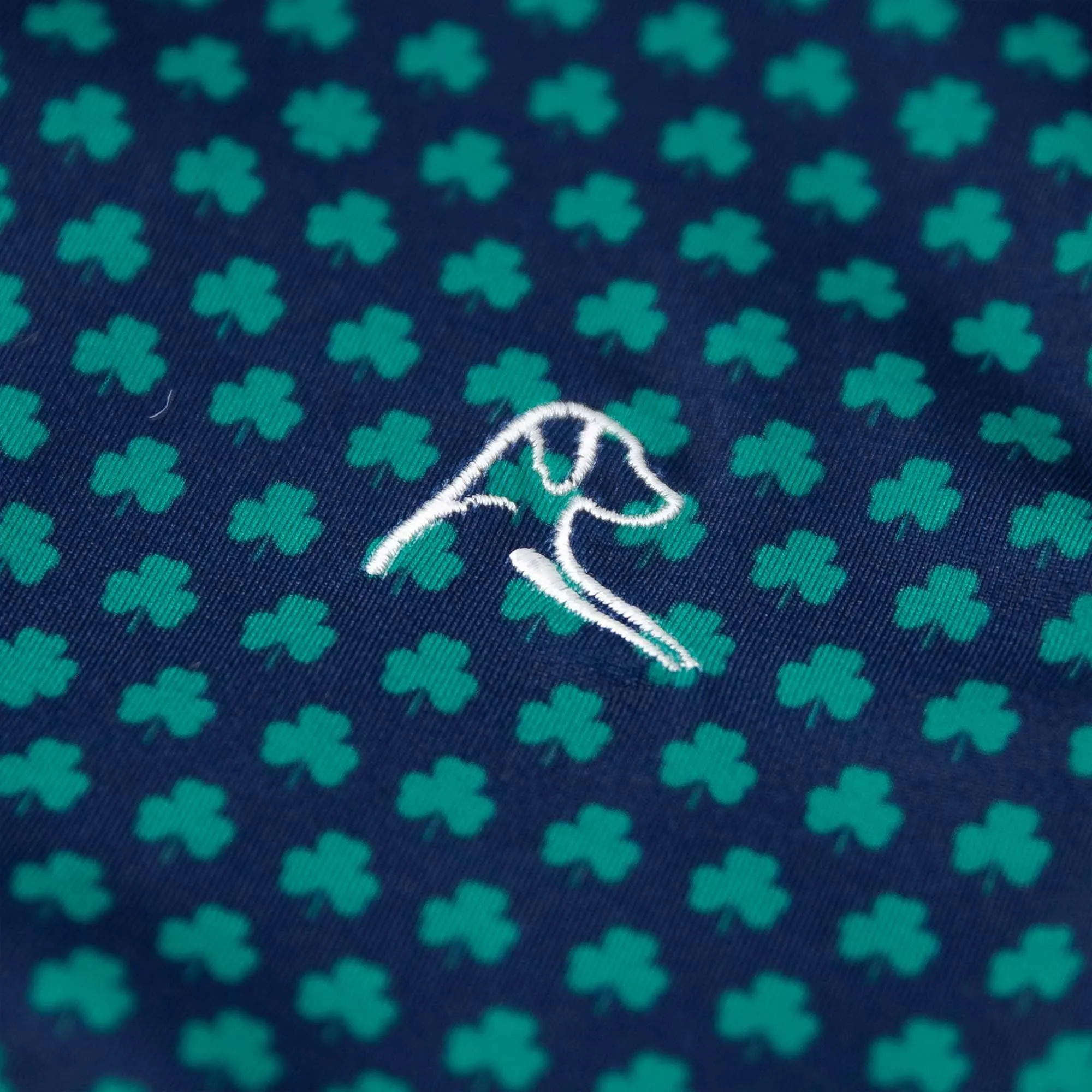 The Lil' Four Leaf | Performance Polo | The Four Leaf - Admiral Navy/Clover Green