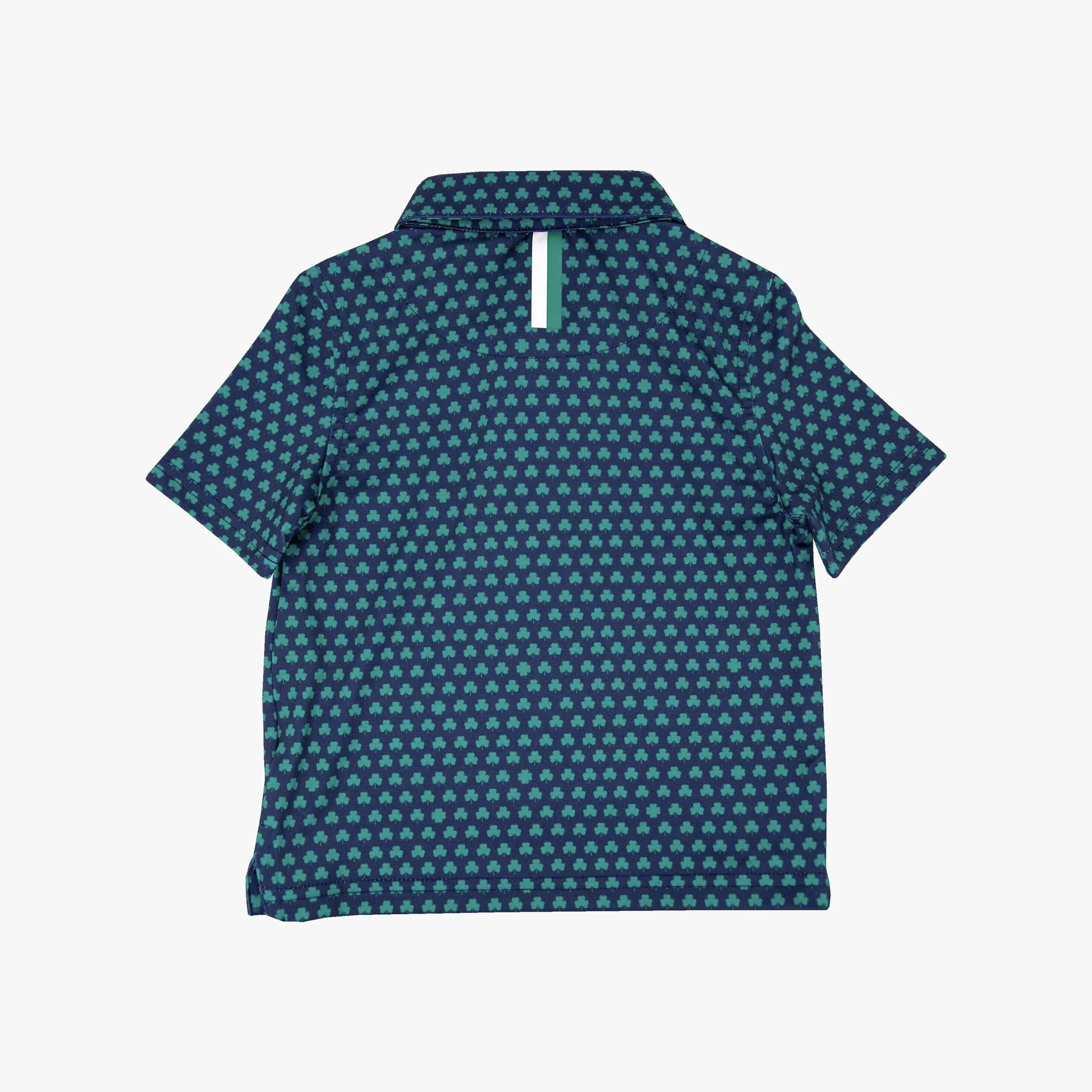 The Lil' Four Leaf | Performance Polo | The Four Leaf - Admiral Navy/Clover Green