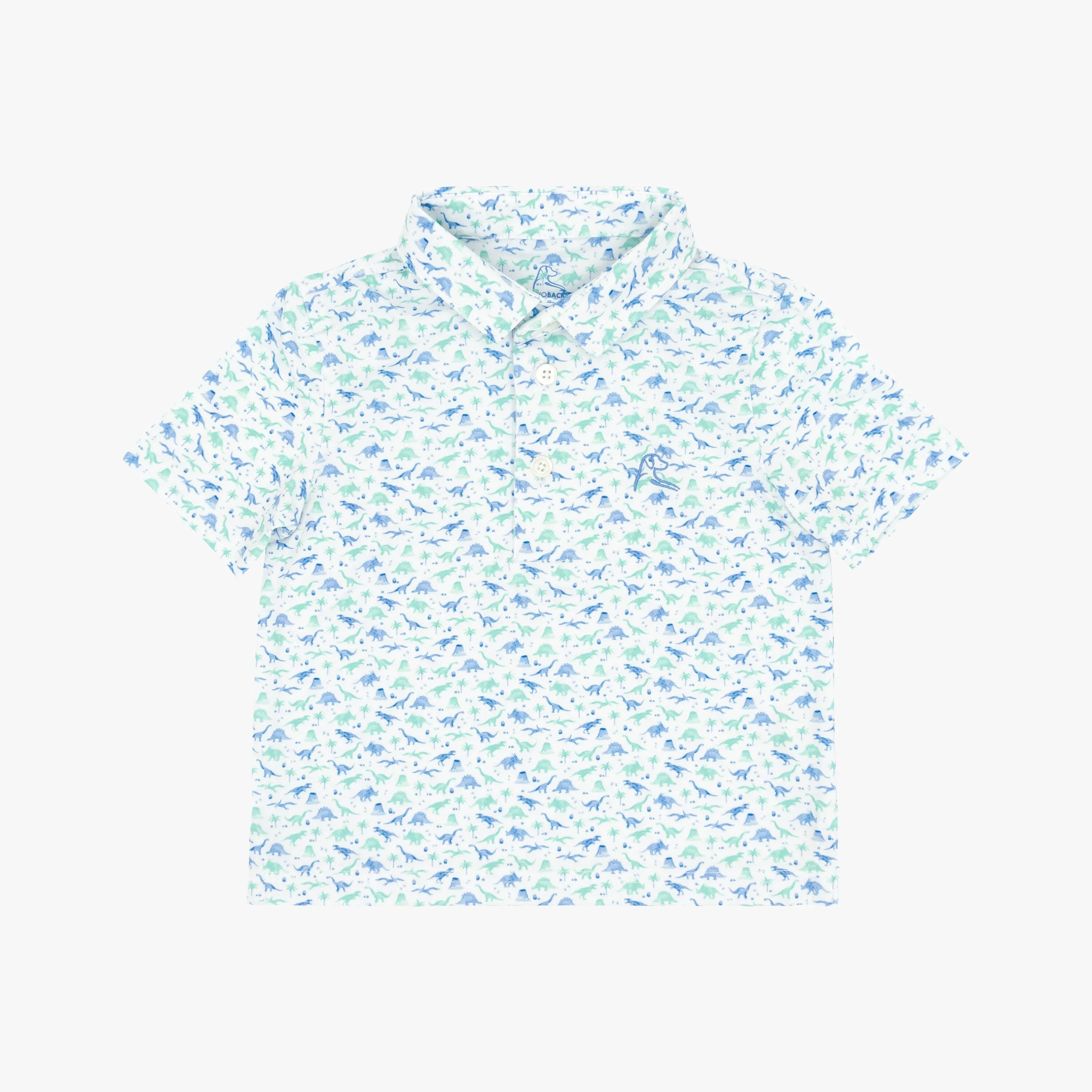 The Lil' Jurassic | Performance Polo | The Jurassic - White